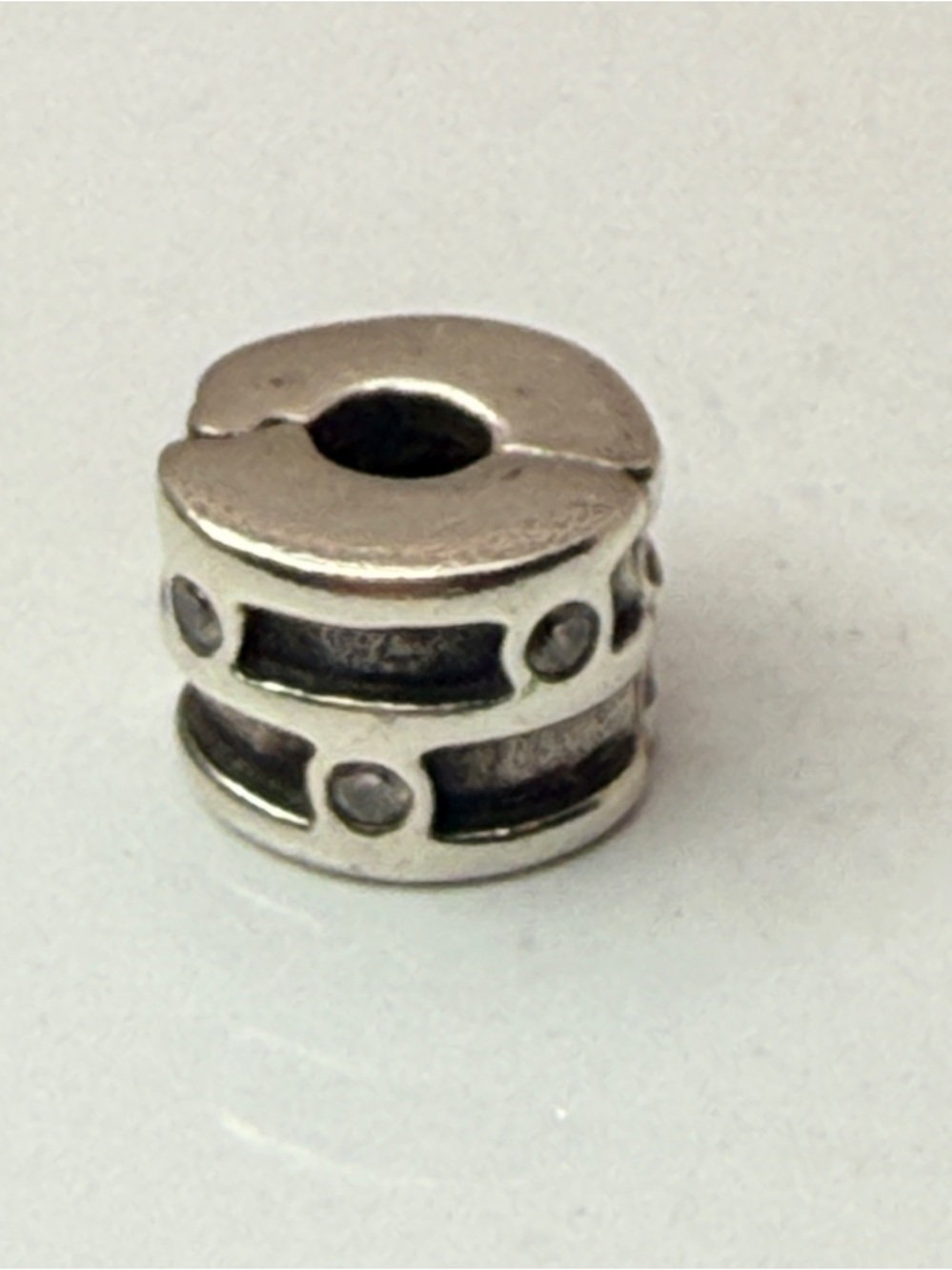 Retired Pandora Abstract CZ Clip 790291CZ ALE 925 Sterling Silver